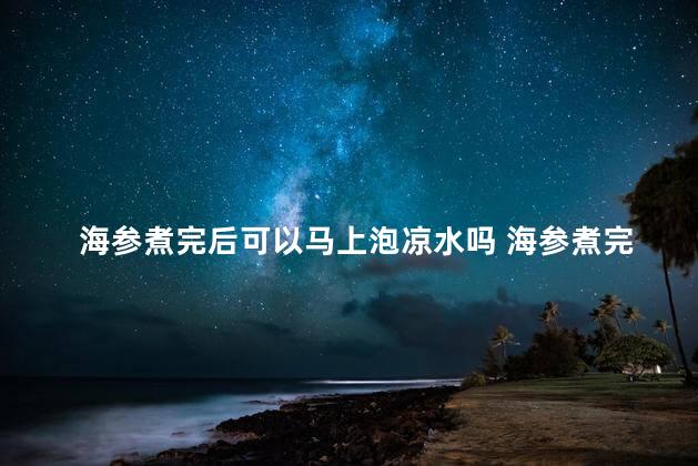 海参煮完后可以马上泡凉水吗 海参煮完是自然凉透再泡吗